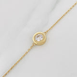 Pulso Modulable Aro Seguido Halo 2g / 17cm - 20cm / 1mm Oro Amarillo 18K