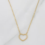 Cadena Aro Seguido Corazón 1.25g / 40cm / 1.4mm Oro Amarillo 18K