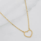 Cadena Aro Seguido Corazón 1.25g / 40cm / 1.4mm Oro Amarillo 18K