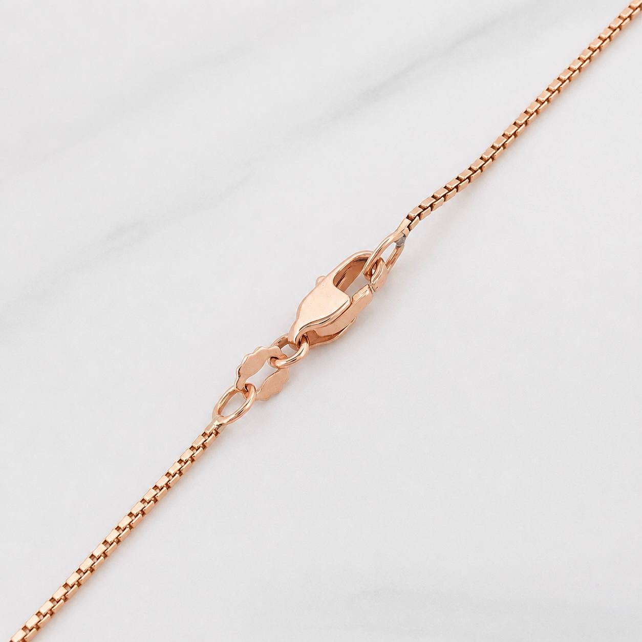 Cadena Veneciana Dije Cruz Diamantes 16pts 11.4g / 60cm / 0.46mm Oro Rosa 18K