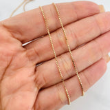 Cadena Veneciana Dije Cruz Diamantes 16pts 11.4g / 60cm / 0.46mm Oro Rosa 18K