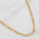 Cadena Figaro 3.75g / 65cm / 1.2mm Oro Amarillo 18K