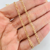 Cadena Figaro 3.75g / 65cm / 1.2mm Oro Amarillo 18K