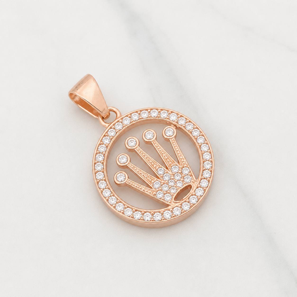 Herraje Corona 5.3g / 3cm Oro Rosa 18K