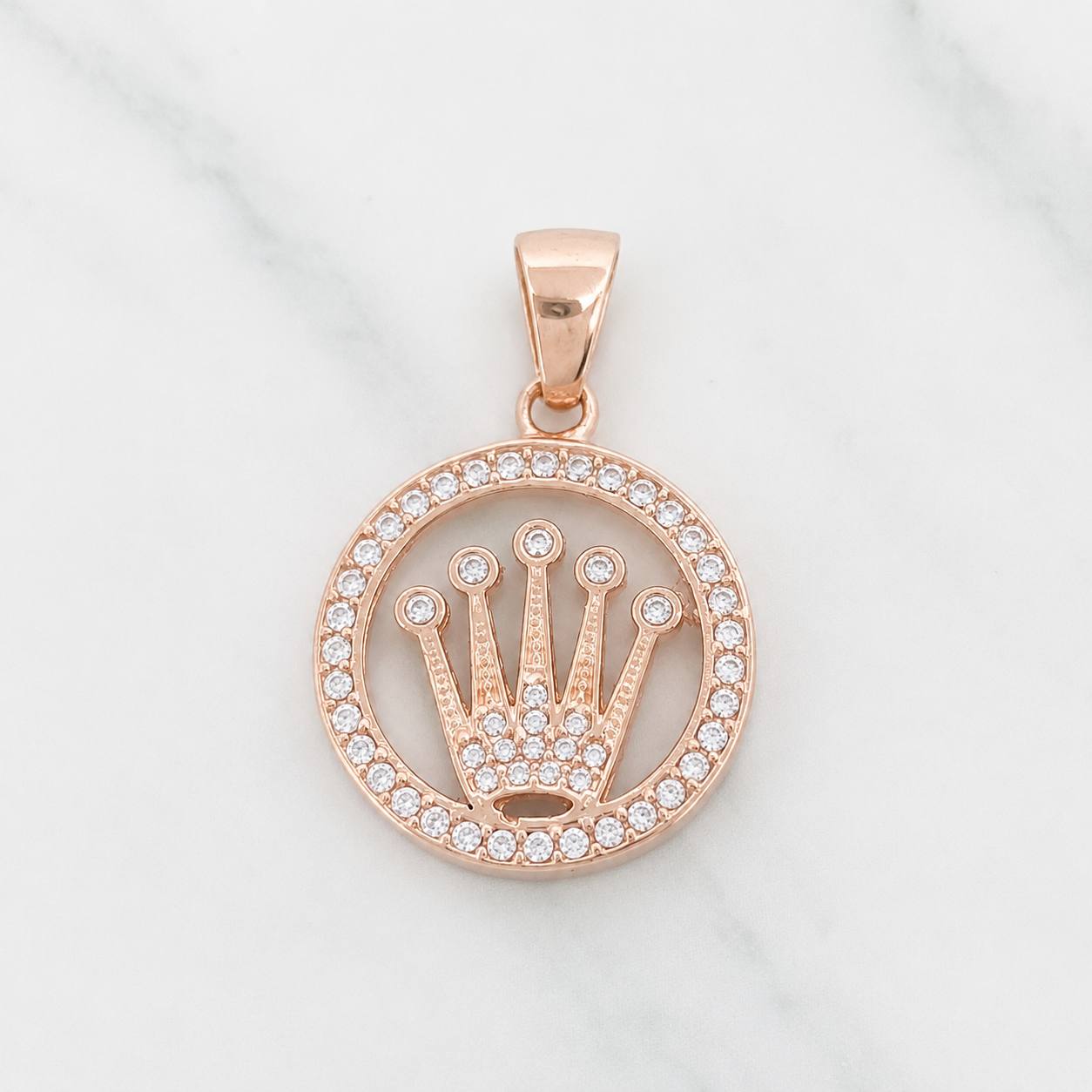 Herraje Corona 5.3g / 3cm Oro Rosa 18K