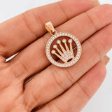 Herraje Corona 5.3g / 3cm Oro Rosa 18K