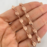 Cadena Rustica Tornillo 15.3g / 60cm / 5.75mm Oro Rosa 18K