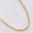 Cadena Rustica Espiga Articulada 12.7g / 55cm / 2.5mm Dos Oros Blanco Rosa 18K