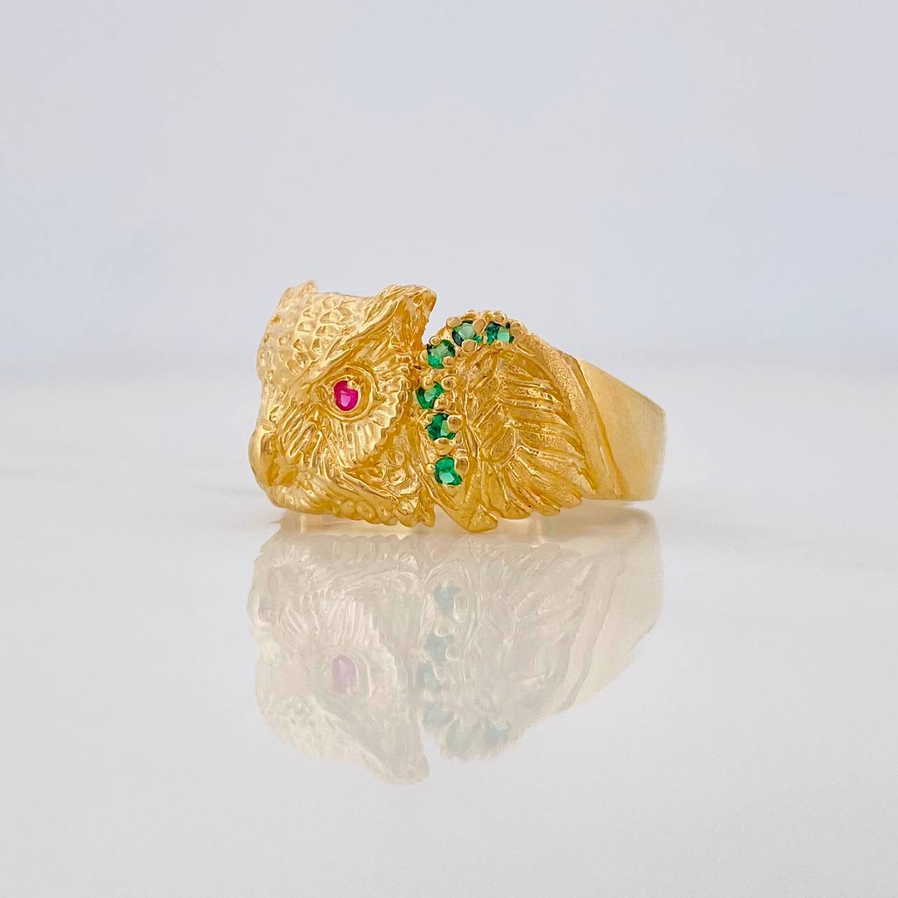 Anillo Buho 6.1g / T10 Oro Amarillo 18K
