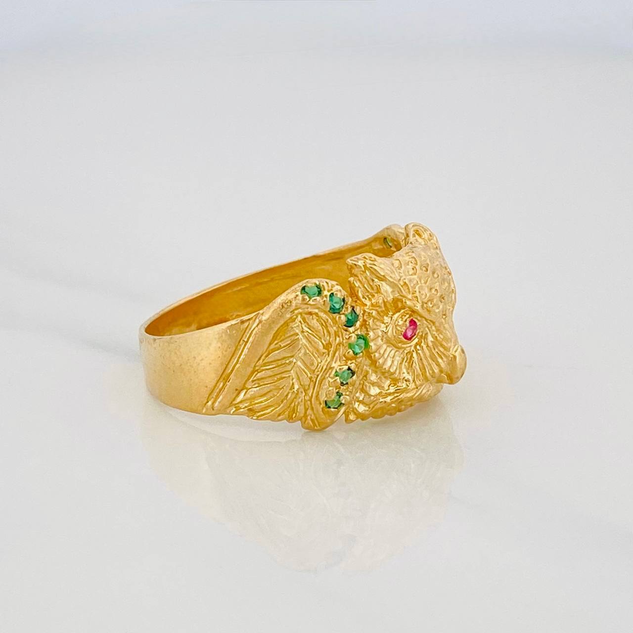 Anillo Buho 6.1g / T10 Oro Amarillo 18K