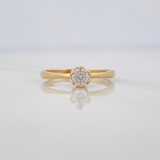 Anillo Solitario 1.45g / T7 Oro Amarillo 18K