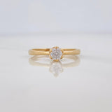 Anillo Solitario 1.45g / T7 Oro Amarillo 18K
