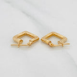 Candongas Rombo 1.3g / 1.3cm Oro Amarillo 18K