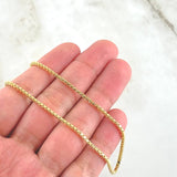 Cadena Veneciana Cubica 5.35gr / 50cm / 1.8mm Oro Amarillo +3 18K
