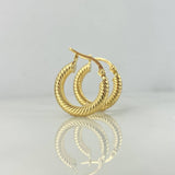 Candongas Zion 1.65gr / 1.7cm / Resorte Fijo Oro Amarillo