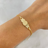 Pulso Bebé Aro Seguido 1.35gr / 12cm-15cm / 1.8mm Nube Oro Amarillo +3 *