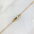 Pulso Bebé Aro Seguido 1.15gr / 11.5cm-14cm / 1.7mm Placa Rectangular Bordes Punteados Oro Amarillo*