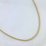 Cadena Cubana 1.35gr / 50cm / 1.5mm Oro Amarillo +1 *