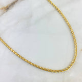 Cadena Espiga 3D 13.6gr / 60cm / 2.8mm Oro Amarillo +3