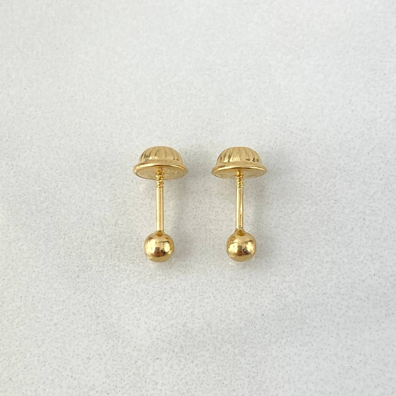 Topos Bola Lisa 0.4 g / 3 mm Oro Amarillo 18K