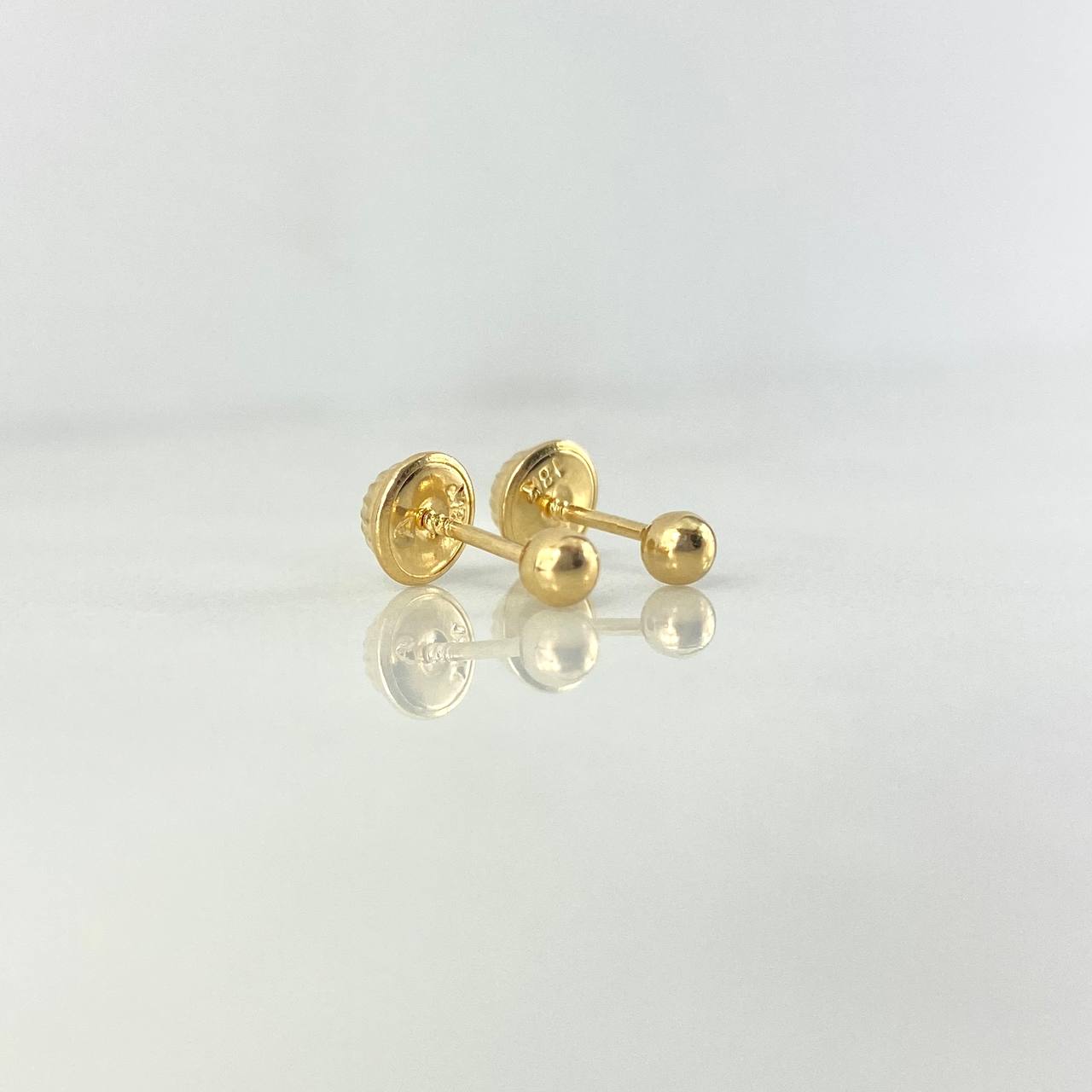 Topos Bola Lisa 0.4 g / 3 mm Oro Amarillo 18K