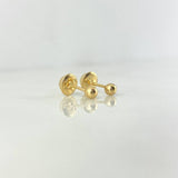 Topos Bola Lisa 0.4 g / 3 mm Oro Amarillo 18K