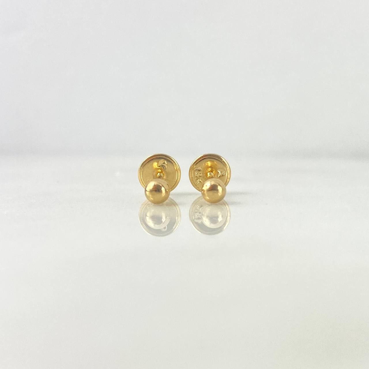 Topos Bola Lisa 0.4gr / 3mm Oro Amarillo 18K ©