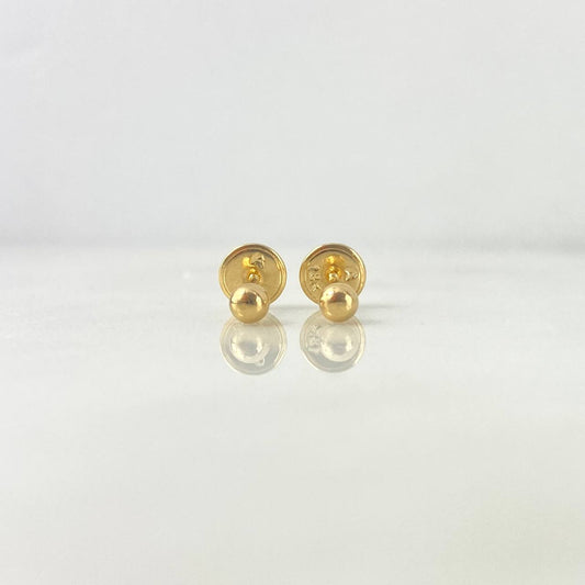 Topos Bola Lisa 0.4 g / 3 mm Oro Amarillo 18K