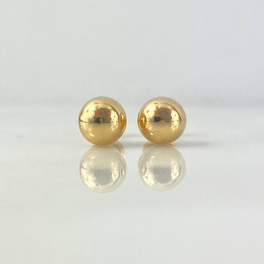 Topos Bola Lisa 0.95 g / 8 mm Oro Amarillo 18K