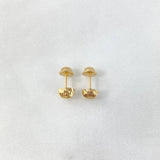 Topos Media Bola 0.65gr / 5mm Diamantadas Oro Amarillo 18K &