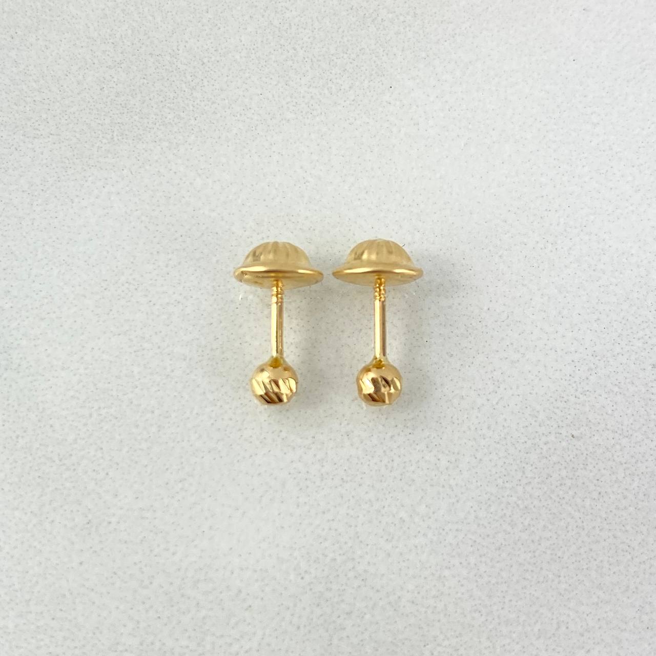 Topos Bola Diamantados 0.4 g / 3 mm Oro Amarillo 18K