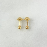 Topos Bola Diamantados 0.4 g / 3 mm Oro Amarillo 18K