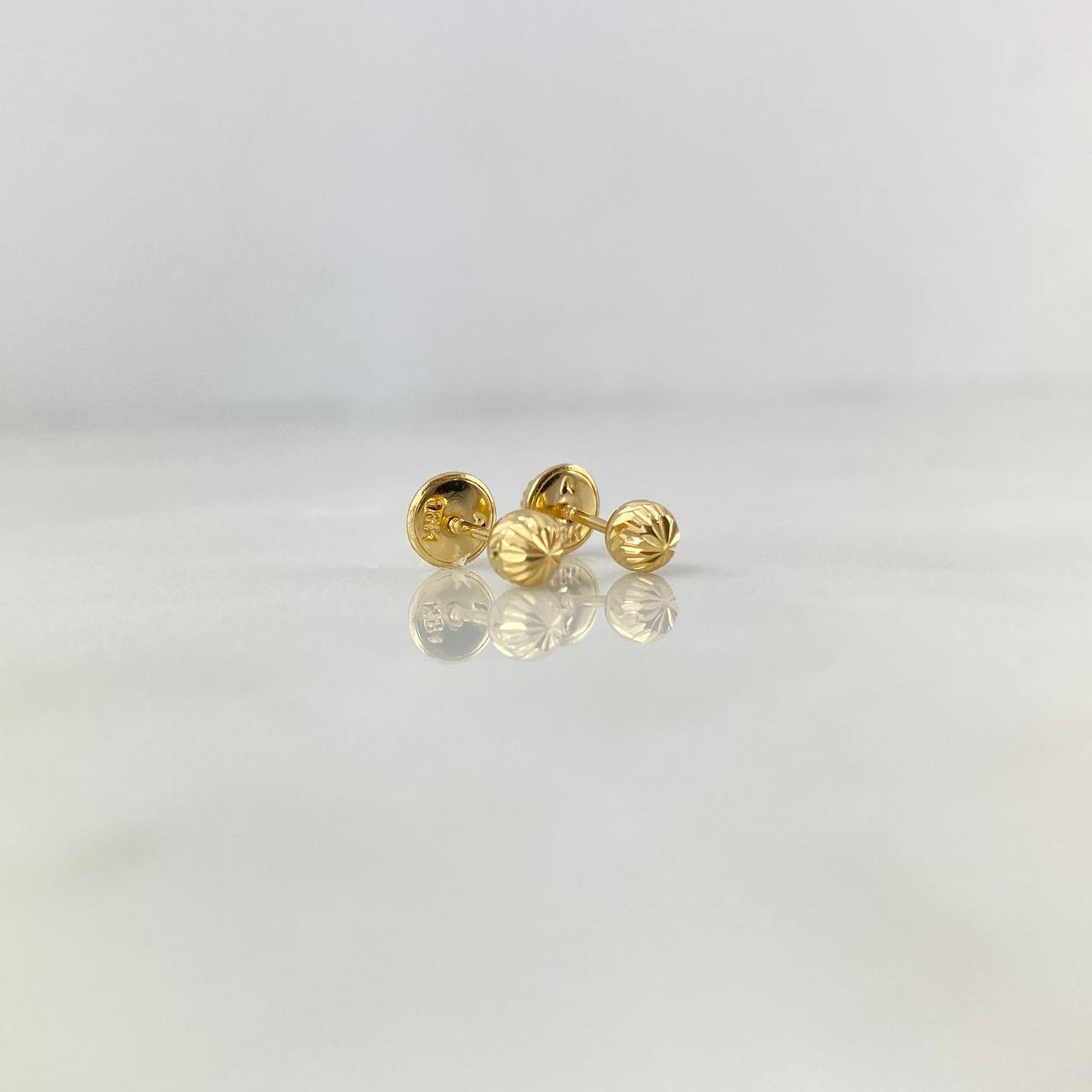 Topos Bola 4mm 0.55gr Diamantada Oro Amarillo*