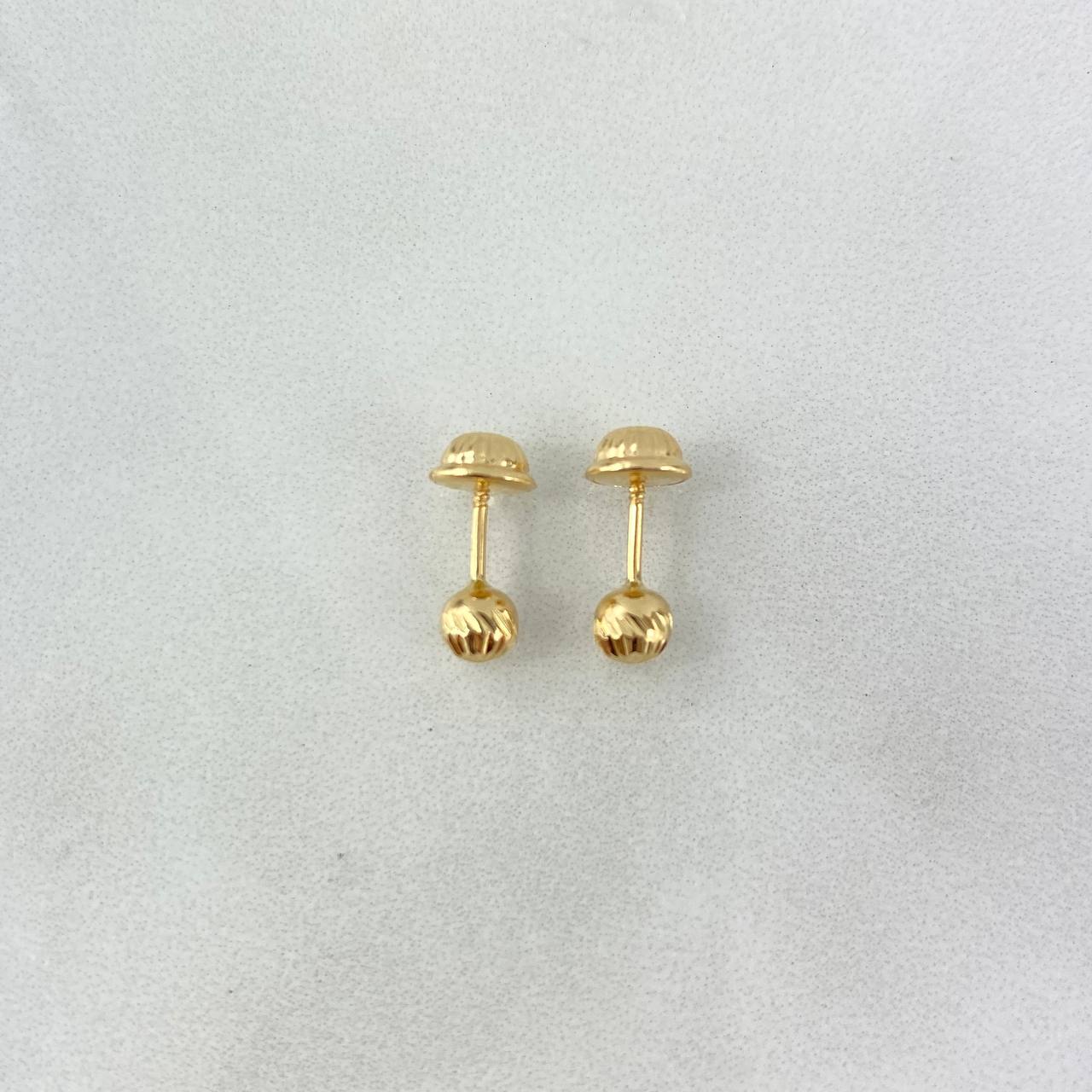 Topos Bola 4mm 0.55gr Diamantada Oro Amarillo*