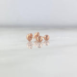 Topos Bola 4mm 0.55gr Diamantada Oro Rosa