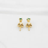 Topos Cuatro Garras Esmeralda 30pts 0.9g / 2mm Oro Amarillo 18K