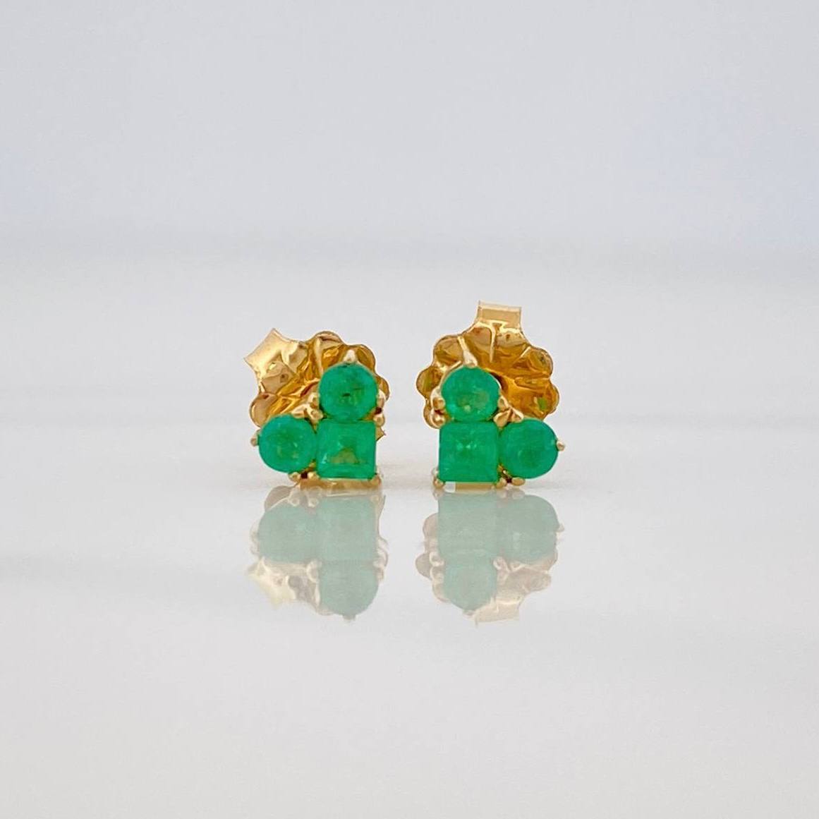 Topos Corazon Esmeraldas 24pts 0.85g / 3mm Oro Amarillo 18K