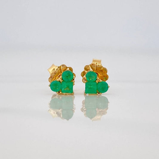 Topos Corazon Esmeraldas 24pts 0.85g / 3mm Oro Amarillo 18K