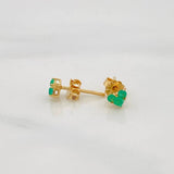 Topos Corazon Esmeraldas 24pts 0.85g / 3mm Oro Amarillo 18K