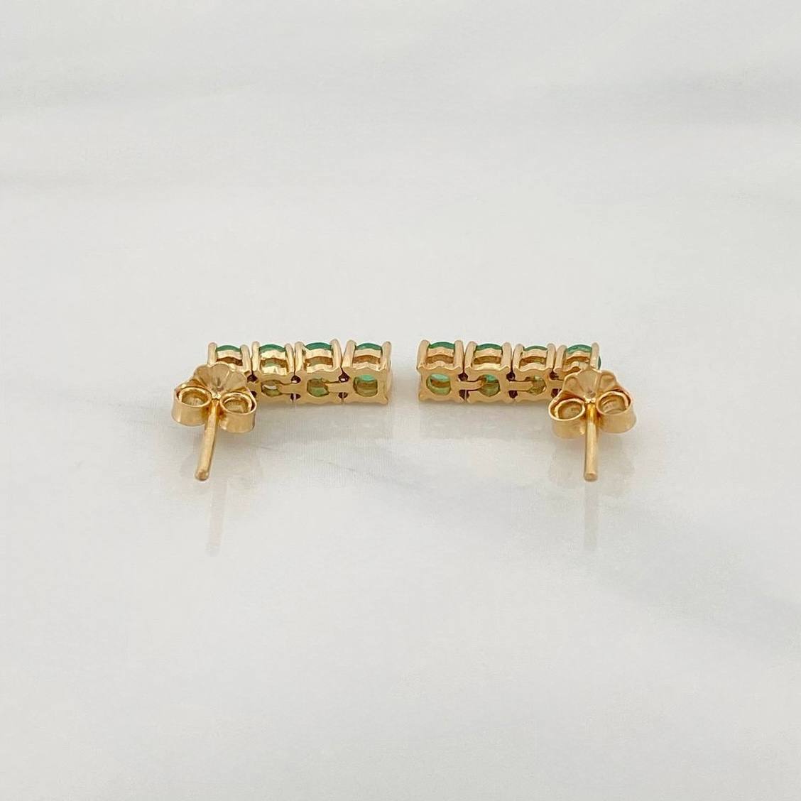 Topos Circulos Esmeraldas 64pts 2.05g / 2mm Oro Amarillo 18K