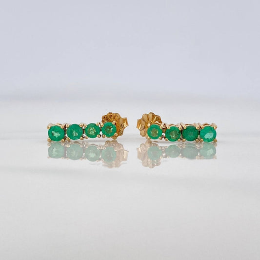 Topos Circulos Esmeraldas 64pts 2.05g / 2mm Oro Amarillo 18K