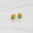 Topos Cuatro Garras Esmeralda 12pts 0.75g / 2mm Oro Amarillo 18K