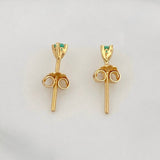 Topos Cuatro Garras Esmeralda 12pts 0.75g / 2mm Oro Amarillo 18K