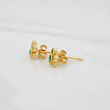 Topos Circulos Esmeraldas 41pts 1.4g / 6mm Oro Amarillo 18K