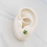 Topos Circulos Esmeraldas 41pts 1.4g / 6mm Oro Amarillo 18K