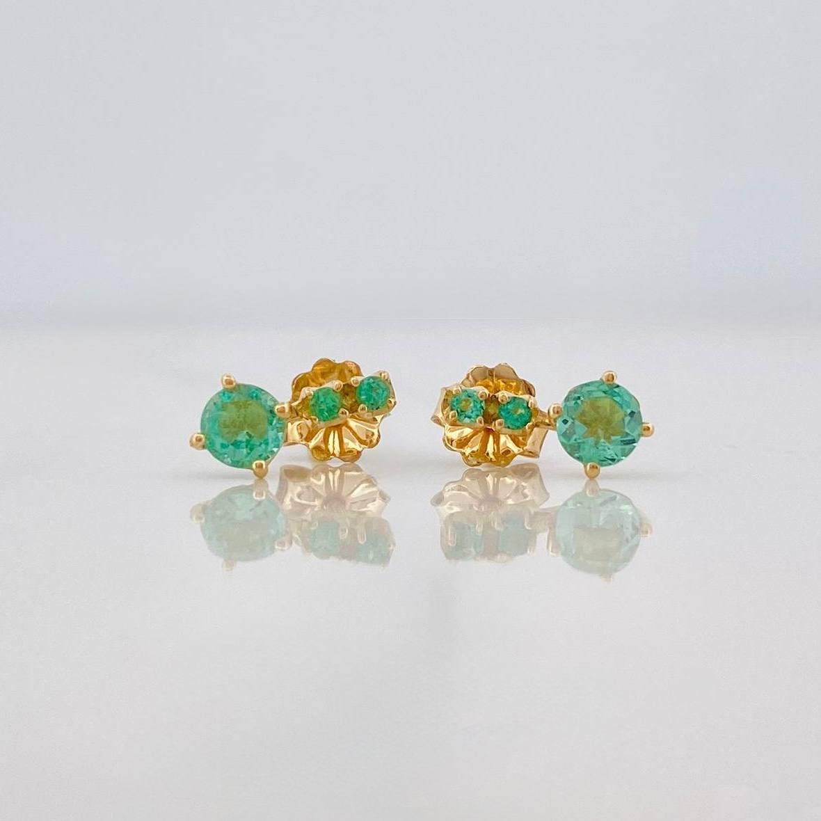 Topos Circulos Esmeraldas 50pts 1.1g / 3mm Oro Amarillo 18K