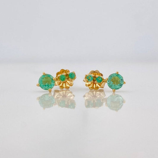 Topos Circulos Esmeraldas 50pts 1.1g / 3mm Oro Amarillo 18K