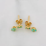 Topos Circulos Esmeraldas 50pts 1.1g / 3mm Oro Amarillo 18K