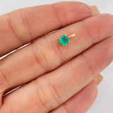 Dije Circulo Esmeralda 48pts 0.45g / 1cm Oro Amarillo 18K