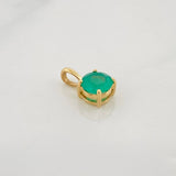 Dije Circulo Esmeralda 48pts 0.45g / 1cm Oro Amarillo 18K